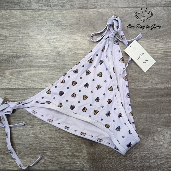 RVCA Foulard French Tie Side Bikini Bottom Size XL - Picture 3 of 5